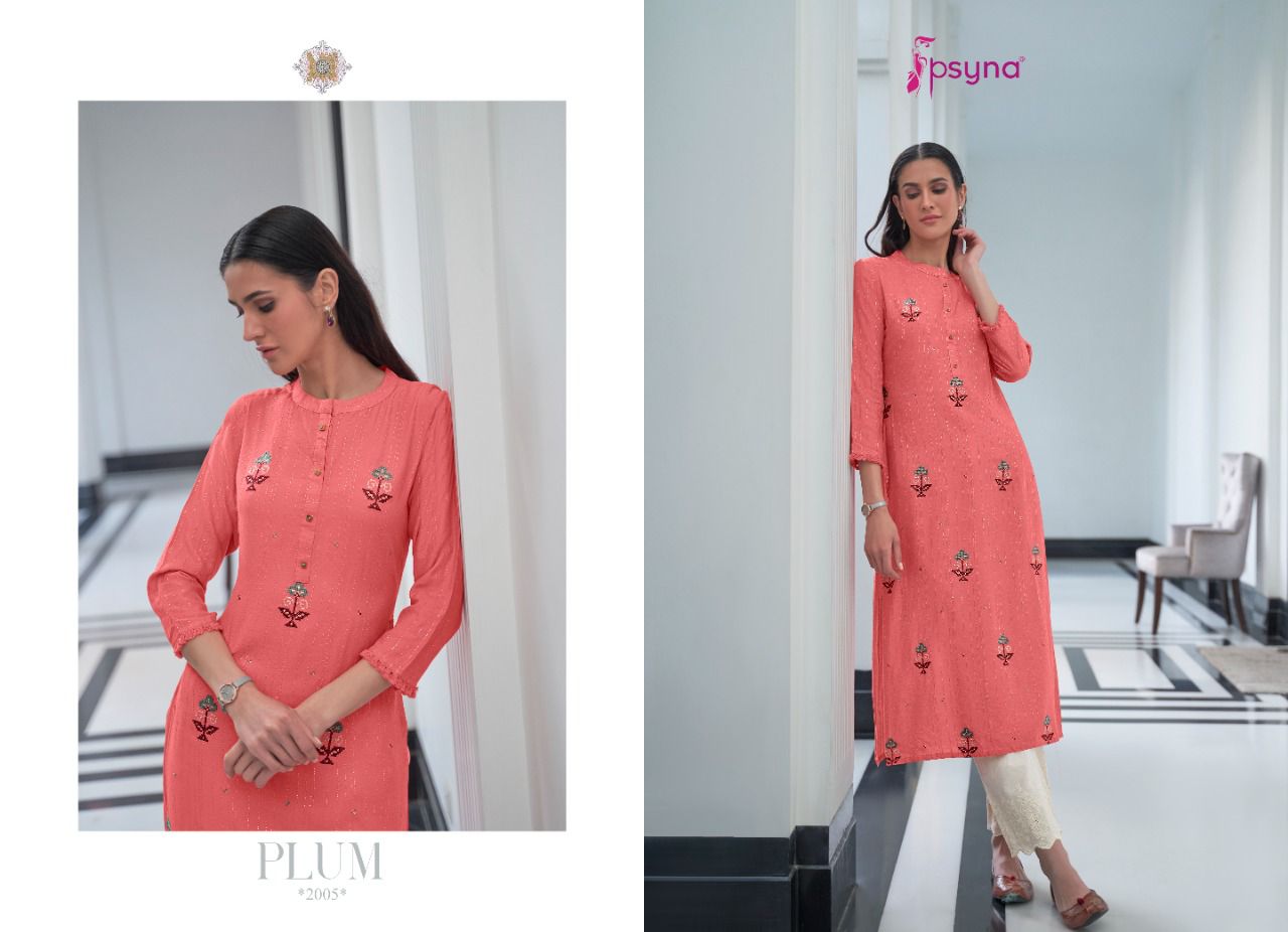 Psyna Plum Vol 2 Ethnic Wear Wholesale Designer Kurtis